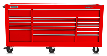 Proto® 550S 88" Workstation - 18 Drawer, Gloss Red - Caliber Tooling