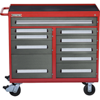 Proto® 560S 45" Workstation- 10 Drawer- Safety Red & Gray - Caliber Tooling