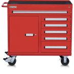 Proto® 560S 45" Workstation- 6 Drawer & 1 Shelf- Gloss Red - Caliber Tooling