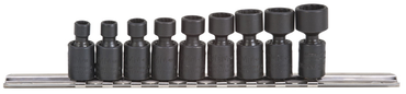 Proto® 1/4" Drive 9 Piece Metric Universal Impact Socket Set - 12 Point - Caliber Tooling