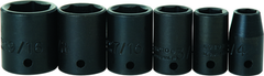 Proto® 1/4" Drive 6 Piece Impact Socket Set - 6 Point - Caliber Tooling