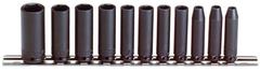 Proto® 1/4" Drive 11 Piece Deep Impact Socket Set - 6 Point - Caliber Tooling