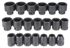 Proto® 3/4" Drive 20 Piece Impact Socket Set - 6 Point - Caliber Tooling