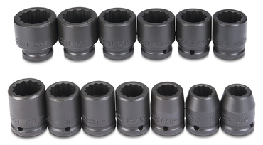 Proto® 3/4" Drive 13 Piece Impact Socket Set - 12 Point - Caliber Tooling