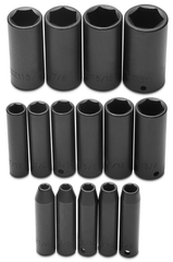 Proto® 3/8" Drive 15 Piece Deep Impact Socket Set - 6 Point - Caliber Tooling