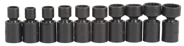 Proto® 3/8" Drive 10 Piece Metric Universal Impact Socket Set - 12 Point - Caliber Tooling