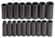 Proto® 1/2" Drive 18 Piece Deep Impact Socket Set - 6 Point - Caliber Tooling