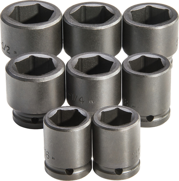 Proto® 3/4" Drive 8 Piece Impact Socket Set - 6 Point - Caliber Tooling