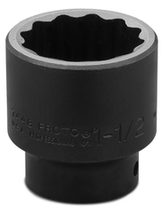 Proto® 1/2" Drive Impact Socket 1-1/2" - 12 Point - Caliber Tooling