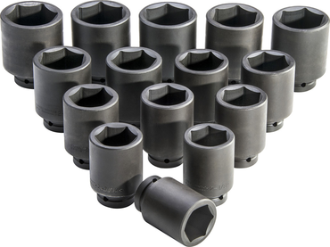 Proto® 1" Drive 15 Piece Deep Impact Socket Set - 6 Point - Caliber Tooling