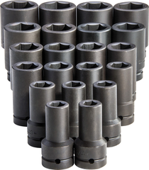 Proto® 1" Drive 21 Piece Deep Impact Socket Set - 6 Point - Caliber Tooling