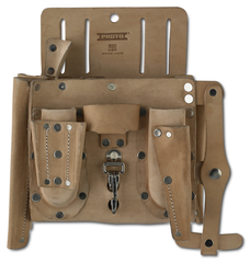 Proto® Leather Extra Capacity 14-Pocket Electrician's Pouch - Caliber Tooling