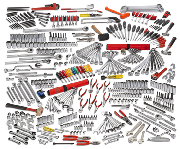 Proto® 497 Piece Master Technician Maintenance Tool Set With Roller Cabinet J453441-8RD and Top Chest J453427-6RD - Caliber Tooling