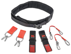 Proto® Tethering Large Comfort Belt Set with (2) Belt Adapter (JBELTAD2) and D-Ring Wrist Strap System (2) JWS-DR and (2) JLANWR6LB - Caliber Tooling