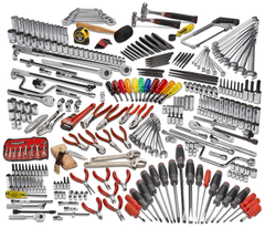 Proto® 334 Piece Master Advanced Maintenance Set With Roller Cabinet J442742-12RD and Top Chest J442719-8RD - Caliber Tooling