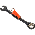 Proto® Tether-Ready Black Chrome Combination Reversible Ratcheting Wrench 3/8" - Spline - Caliber Tooling