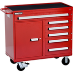 Proto® 460 Series 45" Workstation - 6 Drawer & 1 Shelf, Red - Caliber Tooling