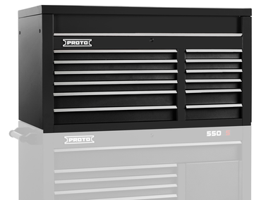 Proto® 550S 50" Top Chest - 12 Drawer, Dual Black - Caliber Tooling