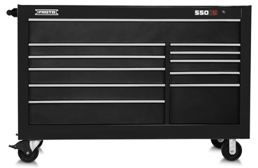 Proto® 550S 66" Workstation - 11 Drawer, Dual Black - Caliber Tooling