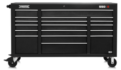 Proto® 550E 67" Power Workstation - 18 Drawer, Dual Black - Caliber Tooling