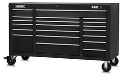 Proto® 550S 67" Workstation - 20 Drawer, Dual Black - Caliber Tooling