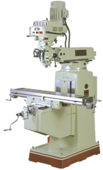 Electronic Variable Speed Vertical Mill - CAT40 Spindle - 10 x 50'' Table Size - 5HP - 3PH - 220V Motor - Caliber Tooling