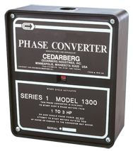 Series 1 Phase Converter - #1400B; 3 to 5HP - Caliber Tooling