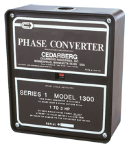 Series 1 Phase Converter - #1100B; 1/4 to 1/2HP - Caliber Tooling