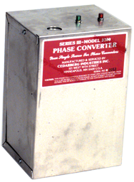 Heavy Duty Static Phase Converter - #3200; 3/4 to 1-1/2HP - Caliber Tooling