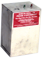 Heavy Duty Static Phase Converter - #3200; 3/4 to 1-1/2HP - Caliber Tooling