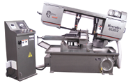 Dual Mitering Horizontal Bandsaw - 13 x 18"; 3HP; 220/440V; 3PH - Caliber Tooling