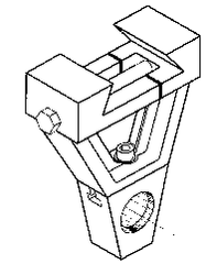 Right Angle Arbor Support for Vertical Milling Machine - Model #HR-OUT-BR-50 - Caliber Tooling