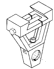 Right Angle Arbor Support for Vertical Milling Machine - Model #HR-OUT-WEL-45 - Caliber Tooling