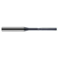 Miniature Reamers - 0.0125″ Reamer Diameter × 0.0930″ (3/32″) Margin Length Carbide Reamer, 4 Flutes, AlTiN Coated - Exact Industrial Supply