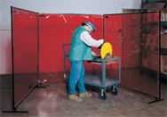 6' x 8' - Protect-O-Screen Welding Screen-Trans Vinyl - Caliber Tooling