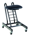 9" - 18" Ergonomic Worker Seat  - Portable on swivel casters - Caliber Tooling