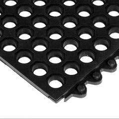 24 / Seven Floor Mat - 3' x 3' x 5/8" ThickÂ (Black Drainage All Purpose) - Caliber Tooling