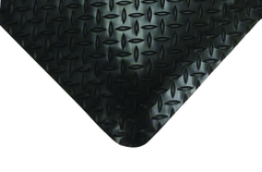 3' x 12' x 1/2" Thick Diamond Anti Fatigue Mat - Black - Caliber Tooling