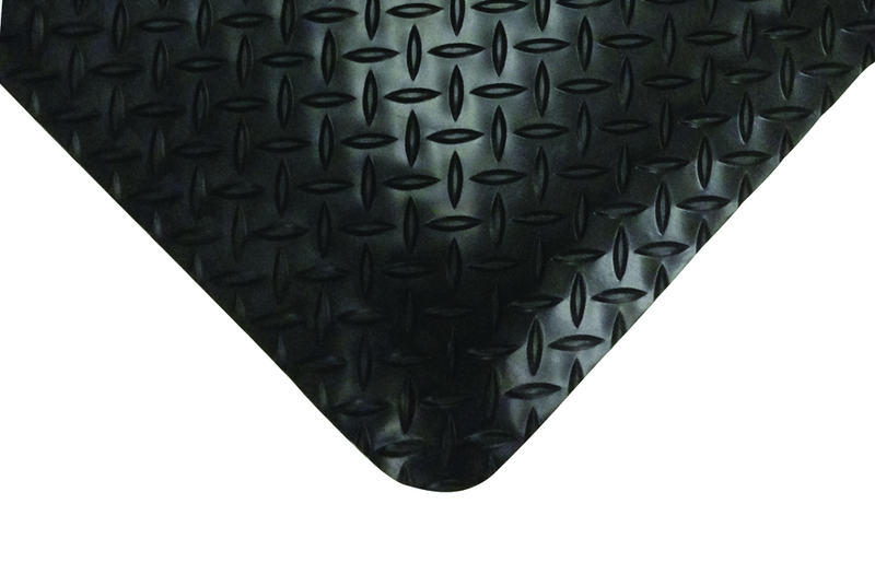 3' x 10' x 9/16" Thick Diamond Comfort Mat - Black - Caliber Tooling