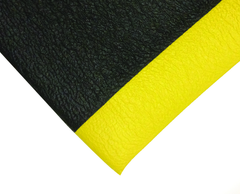 2' x 60' x 11/16" Thick Traction Anti Fatigue Mat - Yellow/Black - Caliber Tooling