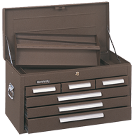 266 6-Drawer Mechanic's Chest - Model No.266B Brown 14.75H x 12D x 26.13''W - Caliber Tooling