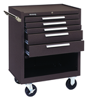 5-Drawer Roller Cabinet w/ball bearing Dwr slides - 35'' x 18'' x 27'' Brown - Caliber Tooling