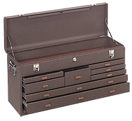 8-Drawer Journeyman Chest - Model No.526B Brown 13.63H x 8.5D x 26.75''W - Caliber Tooling