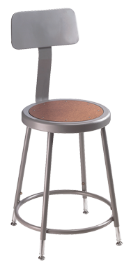 25" - 33" Adjustable Stool With Backrest - Caliber Tooling