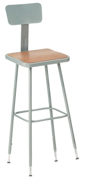 25" - 33" Adjustable Stool With Backrest - Caliber Tooling