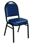 Dome Stack Chair - 7/8" Square-Tube 18-Gauge Steel Frame, 5/8" Underseat H-braces - Caliber Tooling