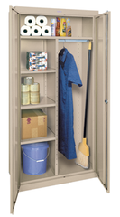 46 x 24 x 72" (Charcoal) - Combination Storage Cabinet with Doors - Caliber Tooling
