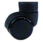 Black Dual Wheel Nylon Casters (set of 5) w/soft polyurethane treads - Caliber Tooling