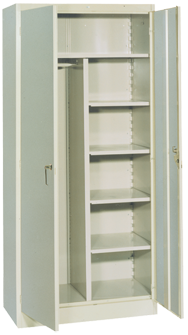 36 x 18 x 78'' (Dove Gray or Putty) - Combo Wardrobe/Storage Cabinet - Caliber Tooling