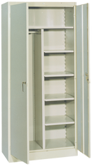 36 x 24 x 78'' (Dove Gray or Putty) - Combo Wardrobe/Storage Cabinet - Caliber Tooling